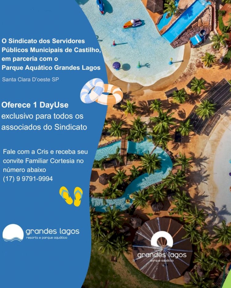 Convite Exclusivo para filiados do Sindicato dos Servidores Públicos Municipais de Castilho !